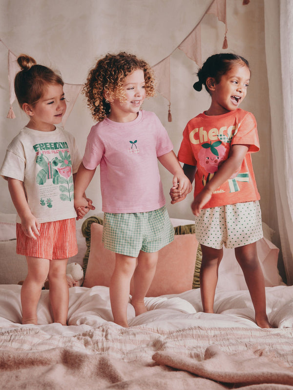 Red Short Pyjamas 3 Pack (9mths-10yrs)
