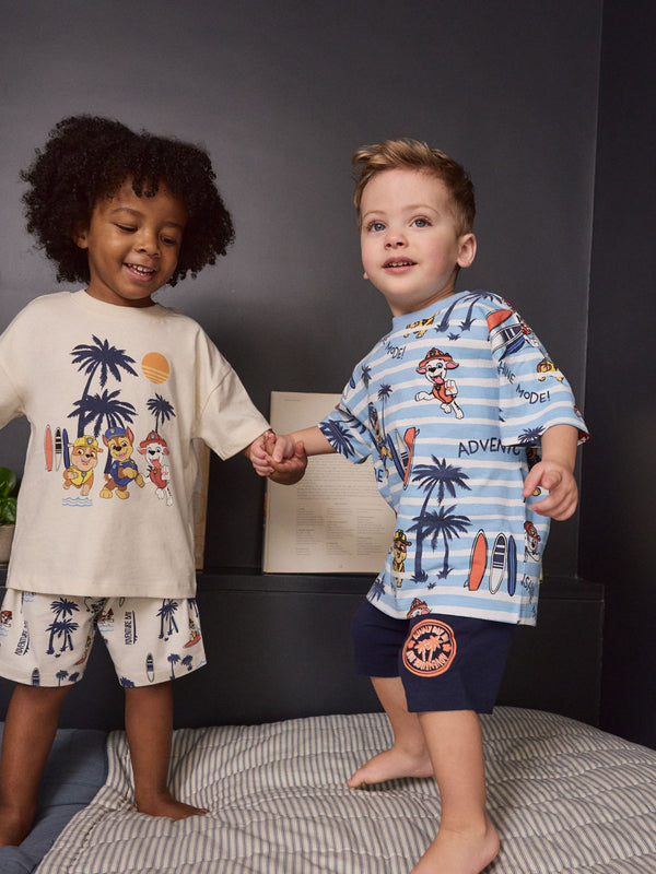 Blue Cream License Paw Patrol 100% Cotton Short Pyjamas 2 Pack (9mths-8yrs)