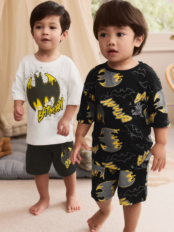 Black/Ecru Batman Short Pyjamas 2 Pack (12mths-10yrs)