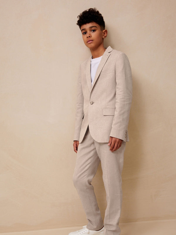 Neutral Linen Suit Jacket (3-16yrs)