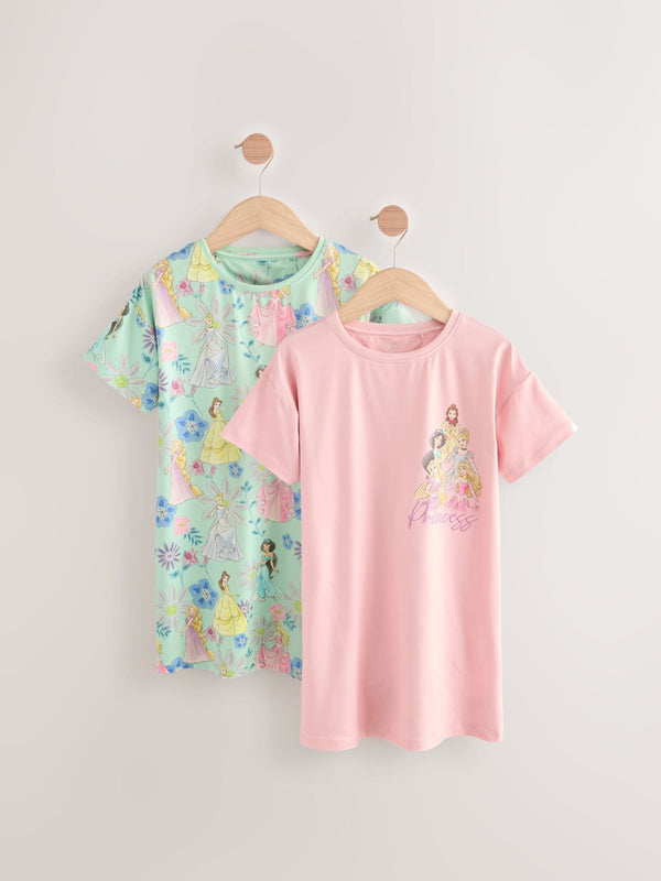 Pink Disney Princess Nighties 2 Pack (2-12yrs)