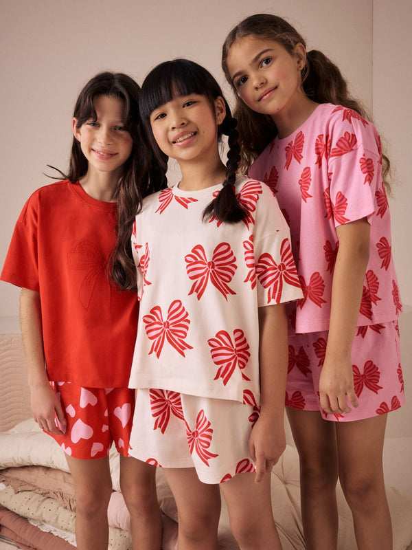 Red/Pink Pyjamas 3 Pack (3-16yrs)