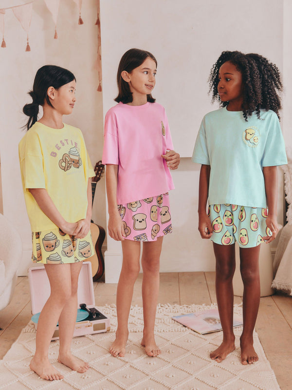 Pink/Blue Pyjamas 3 Pack (3-16yrs)