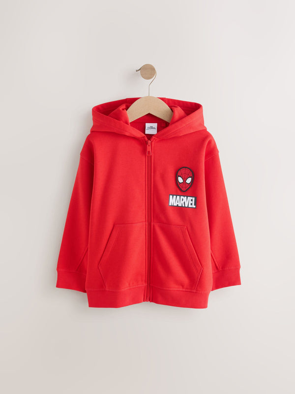 Red Spiderman Zip Through Hoodie (3-16yrs)