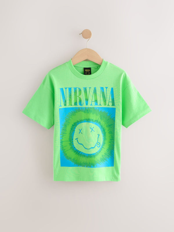 Green Nirvana Band T-Shirt (3-16yrs)