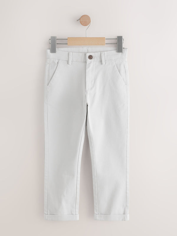 Silver Regular Fit Stretch Chino Trousers (3-16yrs)