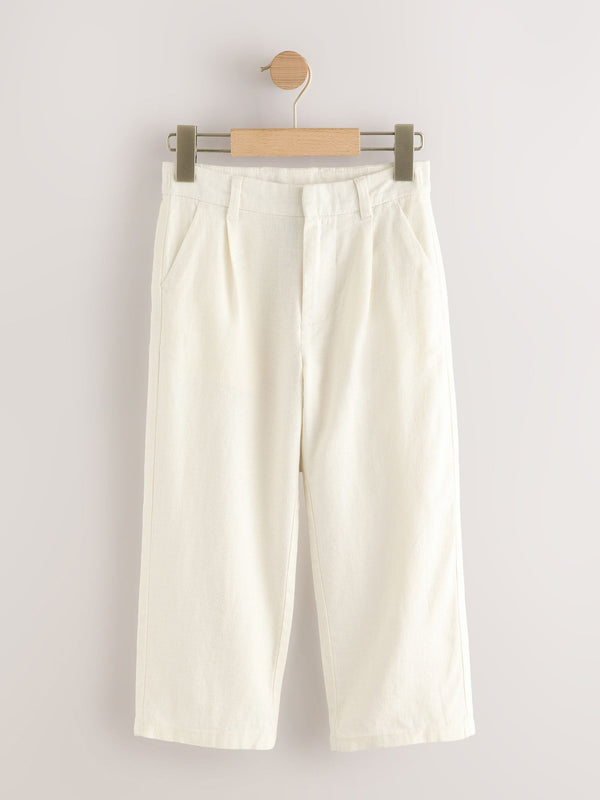 Ecru Linen Smart Trousers (3-16yrs)