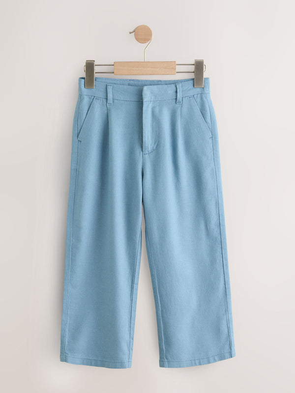 Light Blue Linen Smart Trousers (3-16yrs)