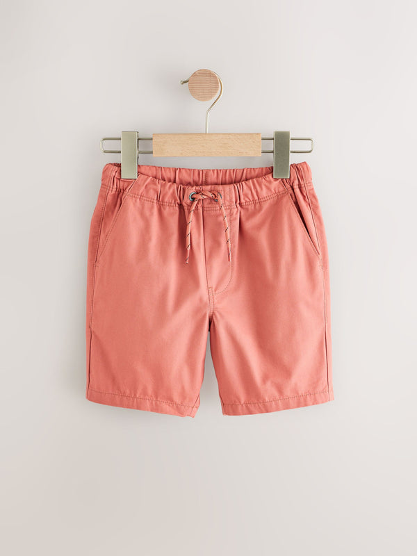 Light Red Regular Fit Pull-On Shorts (3-16yrs)