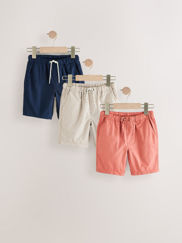 Red/Blue Regular Fit Pull-On Shorts 3 Pack (3-16yrs)