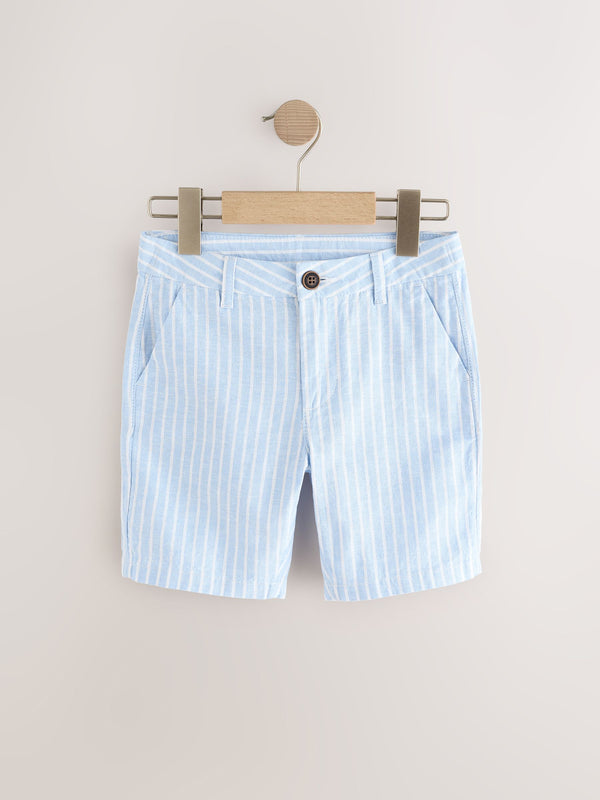 Light Blue Stripe Chino Shorts (3-16yrs)