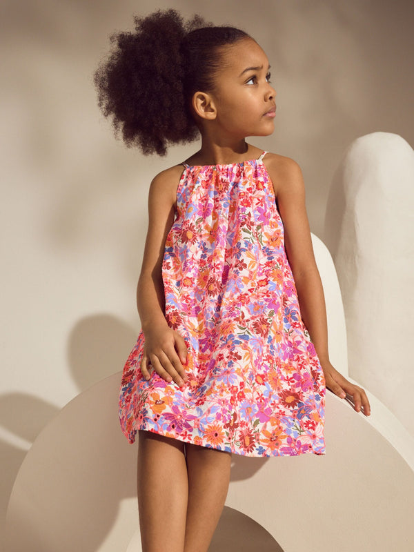 Multi Floral Print Broderie Sundress (3-16yrs)