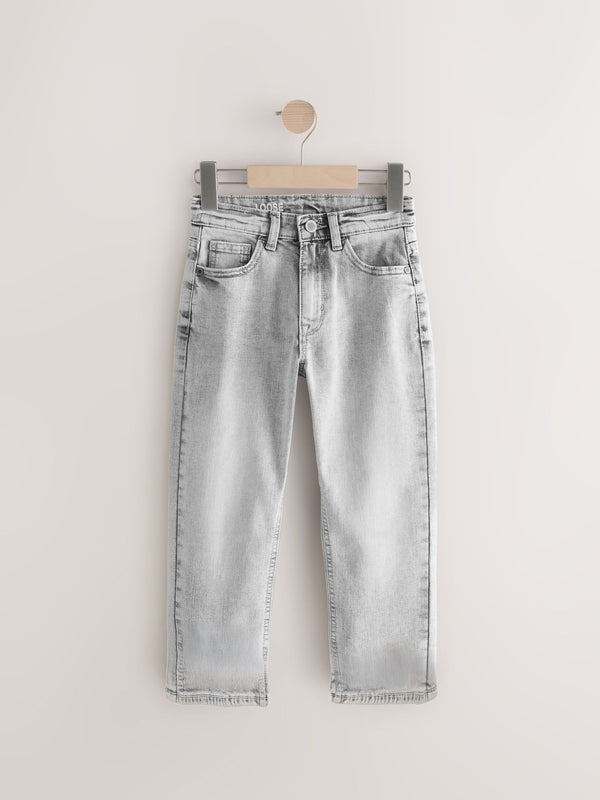 Light Grey Loose Fit Stretch Jeans (3-17yrs)