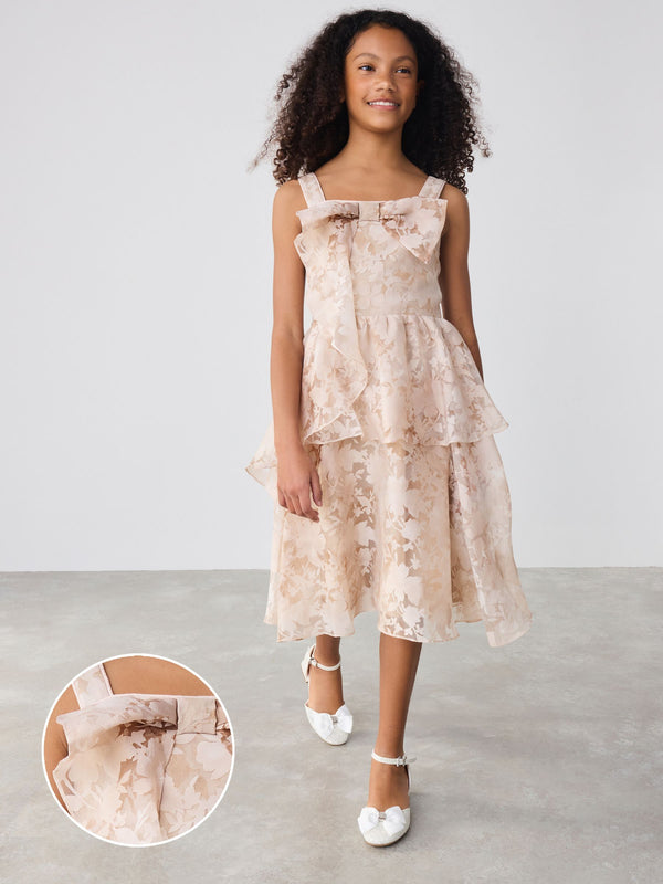 Baker by Ted Baker Pink Burnout Bow Dress