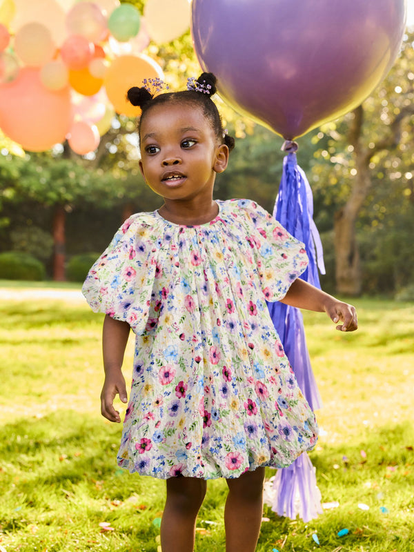 Pink/Blue Puff Ball Party Dress (3mths-8yrs)