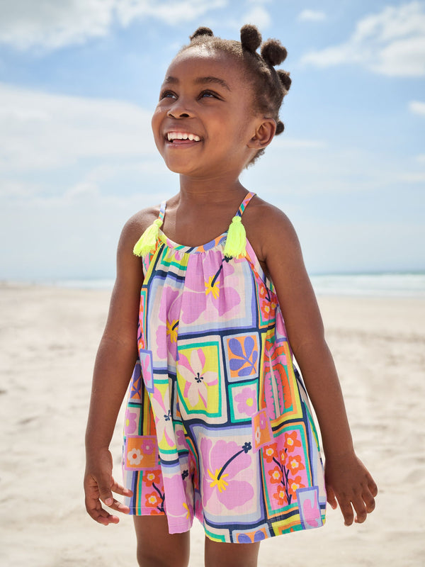 Multi Print 100% Cotton Playsuit (3mths-10yrs)