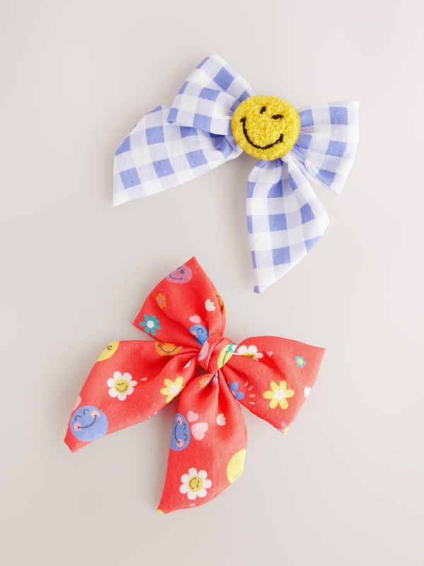 Red SmileyWorld® Statement Bow Clips 2 Pack
