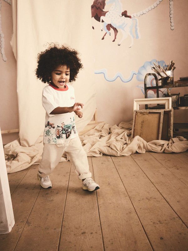 White Cath Kidston 100% Cotton Graphic Short Sleeve T-Shirt (3mths-7yrs)