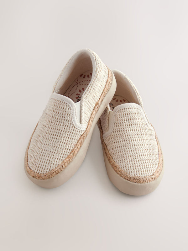 Neutral Woven Loafers