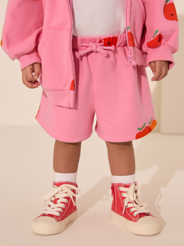 Pink Apple Print Shorts (3mths-7yrs)