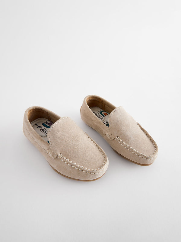 Natural Stone Wide Fit (G) Suede Slip-Ons Loafers Shoes