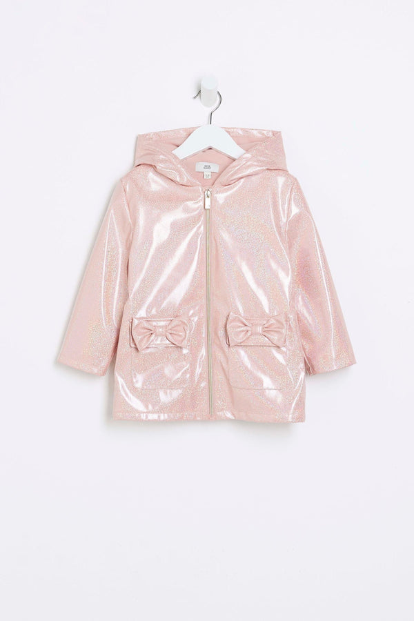 River Island Girls Bow Rain Trench Coat