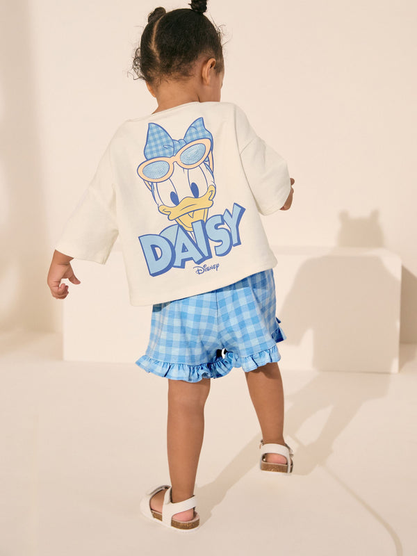 Cream Daisy Duck Top & Shorts Set (3mths-7yrs)