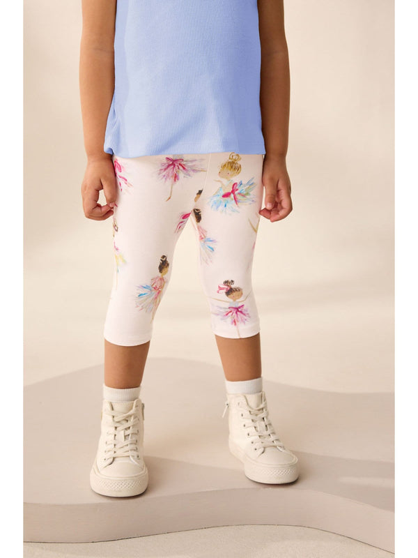 Pink Ballerina Printed Cropped Legging (3mths-7yrs)