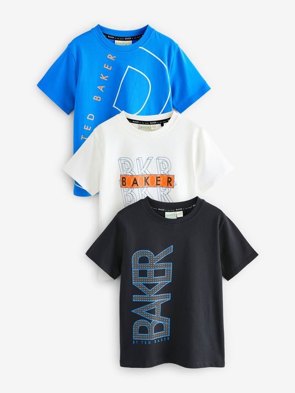 Baker by Ted Baker Graphic Print T-Shirts 3 Pack