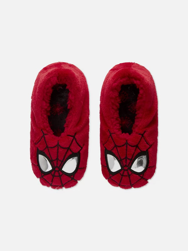 SpidermAn fluffy footlet slippers