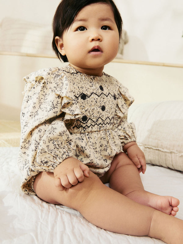 Floral Mono Baby Bloomer Romper (0mths-3yrs)
