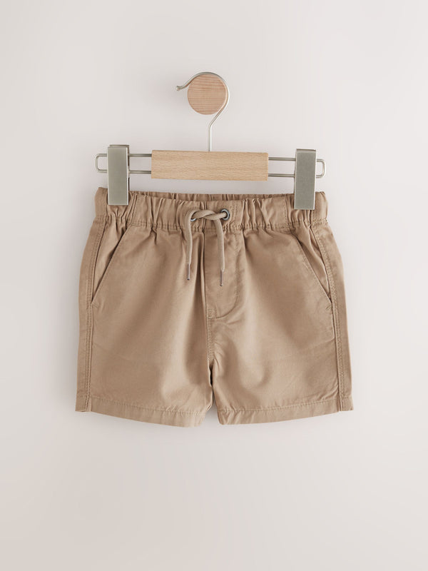 Tan Brown 100% Cotton Pull On Shorts (3mths-7yrs)