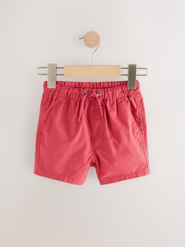 Soft Red Pull On Shorts (3mths-7yrs)