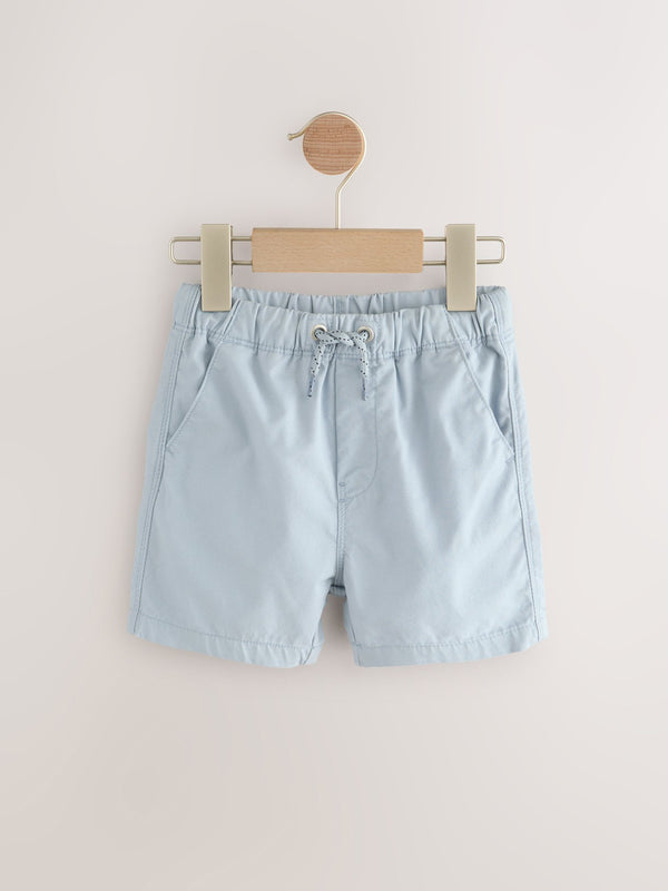 Pale Blue 100% Cotton Pull On Shorts (3mths-7yrs)