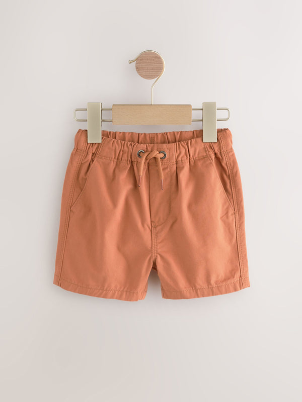 Orange 100% Cotton Pull On Shorts (3mths-7yrs)