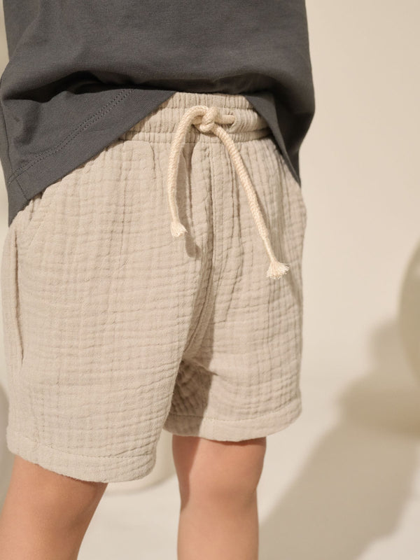 Neutral Soft Textured Pull On Shorts (3mths-7yrs)