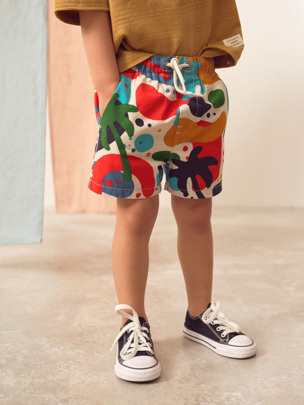 Multi Palm Print Pull On Shorts (3mths-7yrs)