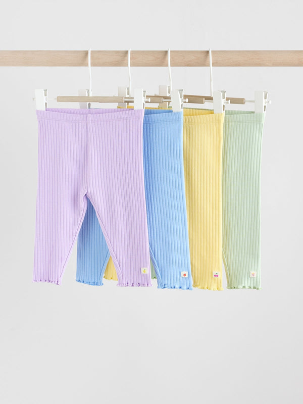 Multi Pastel Colour Baby Leggings 4 Pack (0mths-2yrs)