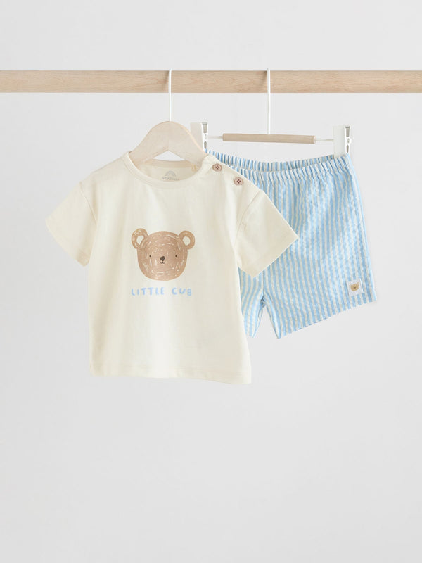 Blue Bear Baby T-Shirt & Shorts Set