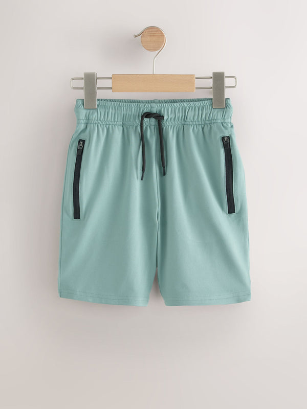 Mineral Green Light Weight Sports Shorts (3-16yrs)