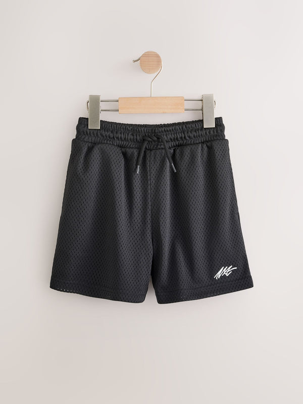 Black Mesh Sport Shorts (3-16yrs)