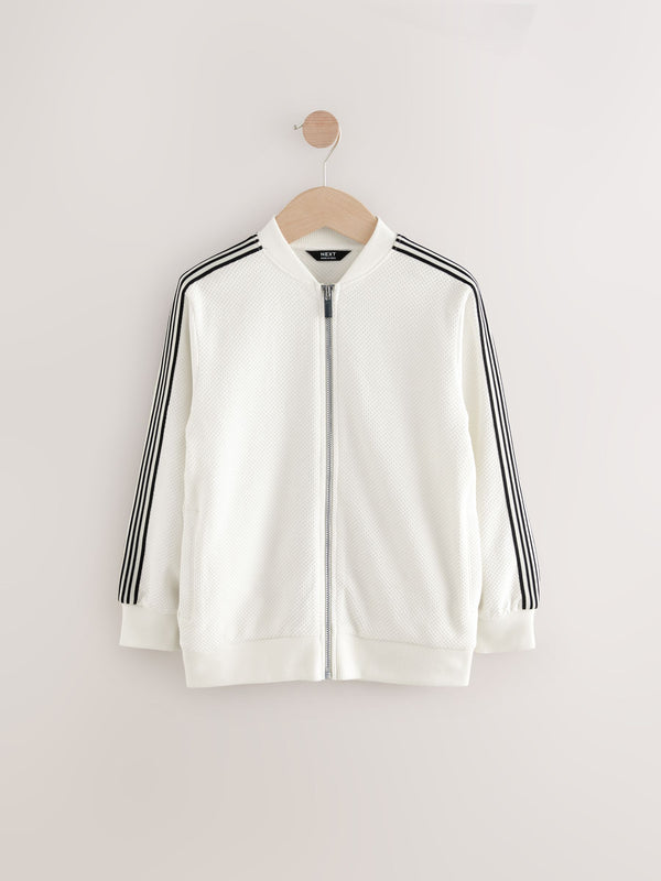 Ecru White Smart Bomber Jacket (3-16yrs)