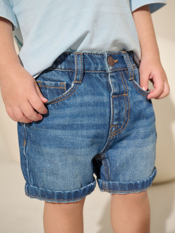 Mid Blue Denim Shorts (3mths-7yrs)