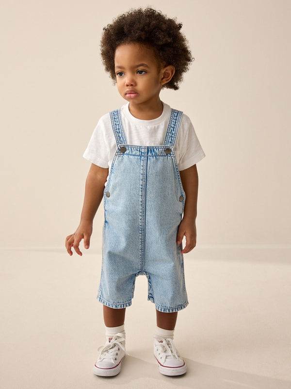 Light Blue Denim Slouch Dungarees (3mths-7yrs)