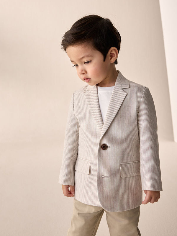 Neutral Ticking Stripe Blazer (3mths-9yrs)