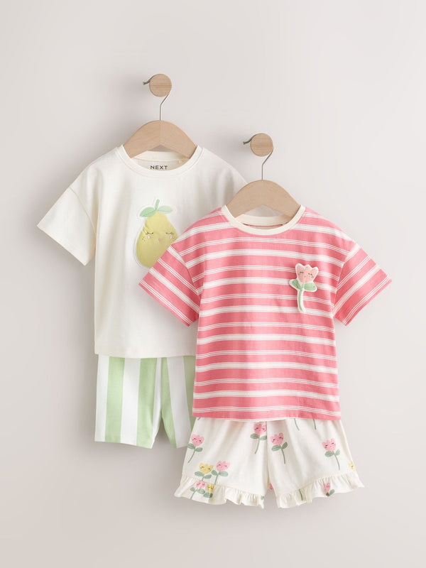 Pink Short Set 2 Pack (3mths-7yrs)