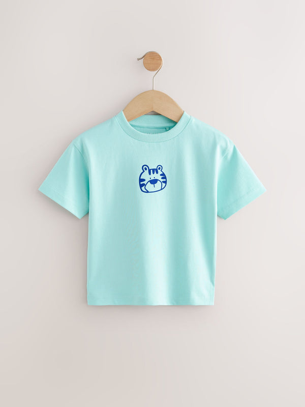 Blue Simple Short Sleeve T-Shirt (3mths-7yrs)