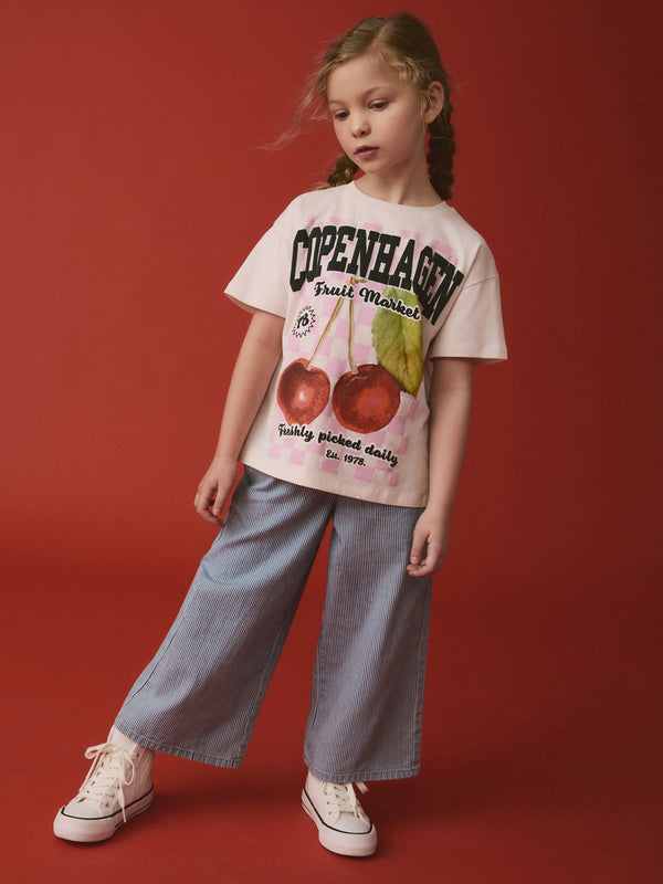 Cherry & Denim 100% Cotton T-Shirt and Jeans Set (3-16yrs)
