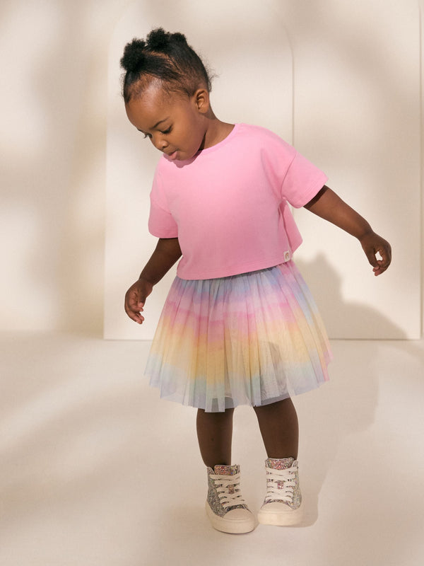 Rainbow/Pink Top and Tutu Skirt Set (3mths-7yrs)