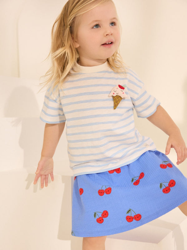 Blue Character 100% Cotton T-Shirt and Skirt Set (3mths-7yrs)